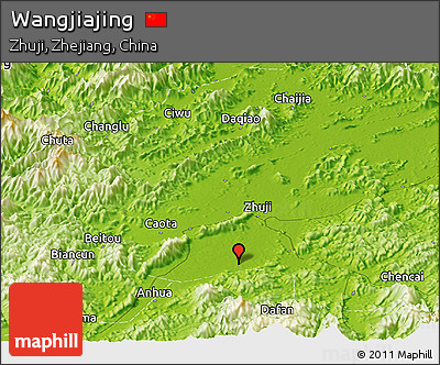 Physical Panoramic Map of Wangjiajing