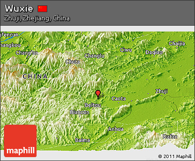 Physical Panoramic Map of Wuxie