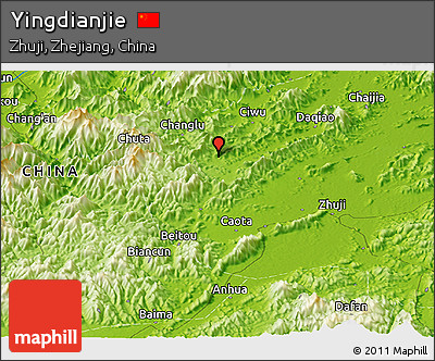 Physical Panoramic Map of Yingdianjie
