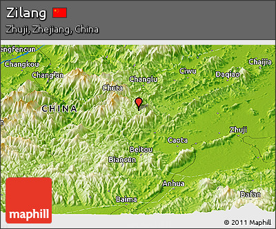 Physical Panoramic Map of Zilang