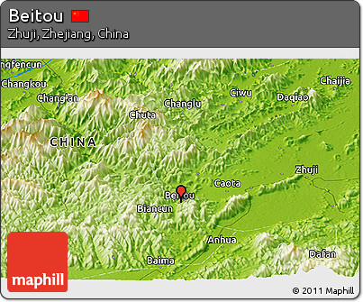 Physical Panoramic Map of Beitou