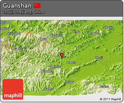 Physical Panoramic Map of Guanshan