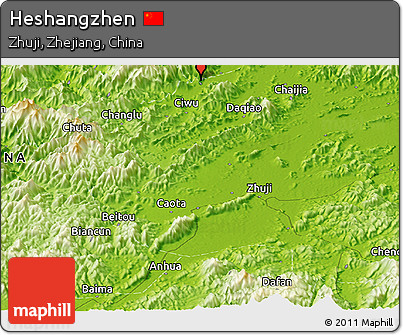 Physical Panoramic Map of Heshangzhen