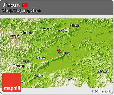Physical Panoramic Map of Jincun