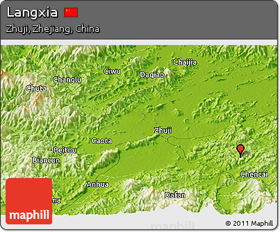 Physical Panoramic Map of Langxia