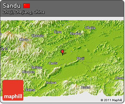 Physical Panoramic Map of Sandu
