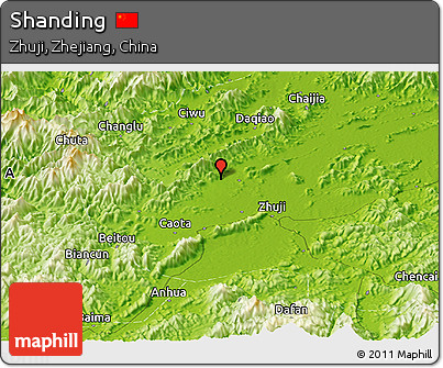 Physical Panoramic Map of Shanding