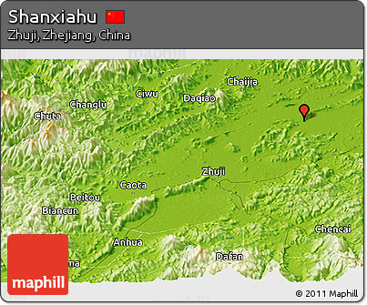 Physical Panoramic Map of Shanxiahu