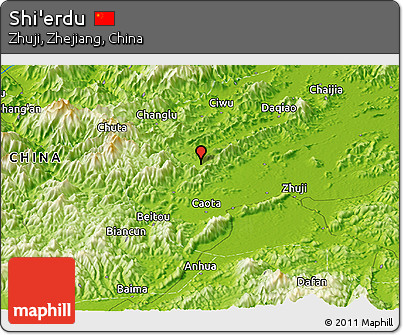 Physical Panoramic Map of Shi'erdu