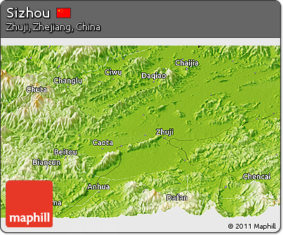 Physical Panoramic Map of Sizhou