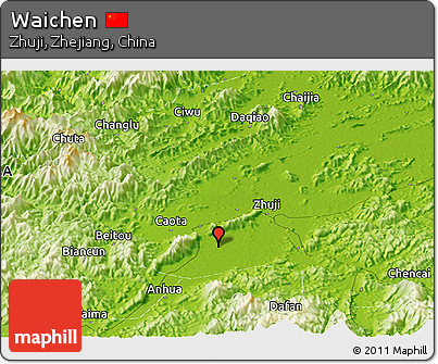 Physical Panoramic Map of Waichen