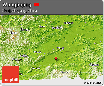 Physical Panoramic Map of Wangjiajing