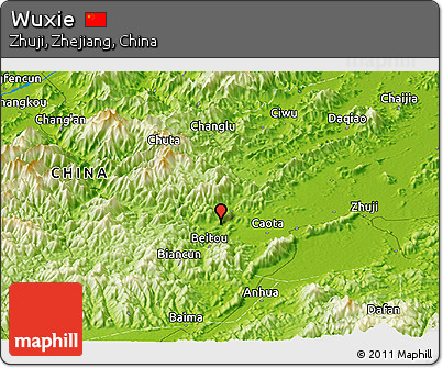 Physical Panoramic Map of Wuxie