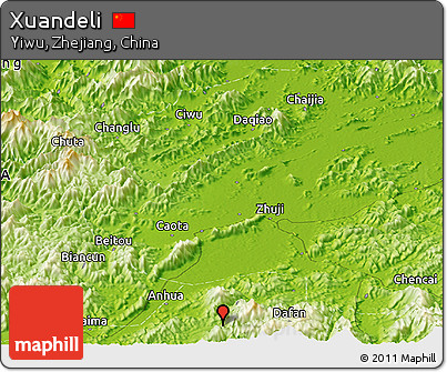 Physical Panoramic Map of Xuandeli