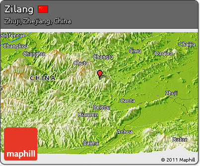 Physical Panoramic Map of Zilang