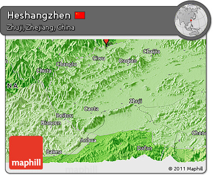 Political Panoramic Map of Heshangzhen