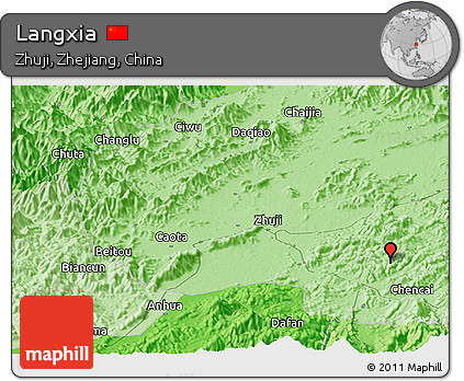 Political Panoramic Map of Langxia