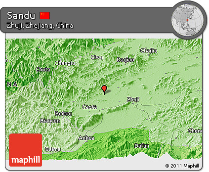Political Panoramic Map of Sandu