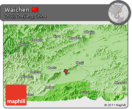 Political Panoramic Map of Waichen
