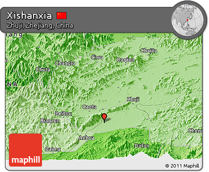 Political Panoramic Map of Xishanxia