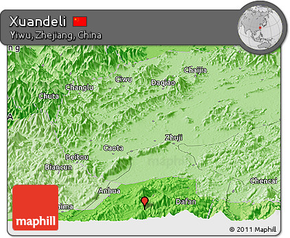 Political Panoramic Map of Xuandeli