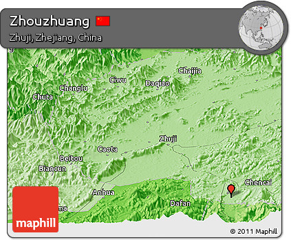 Political Panoramic Map of Zhouzhuang