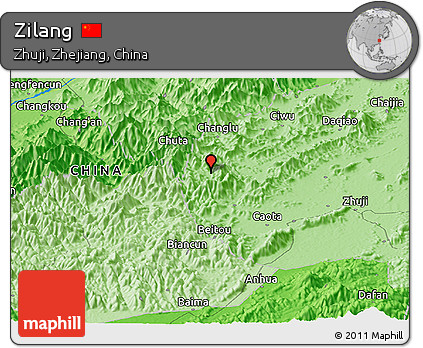 Political Panoramic Map of Zilang