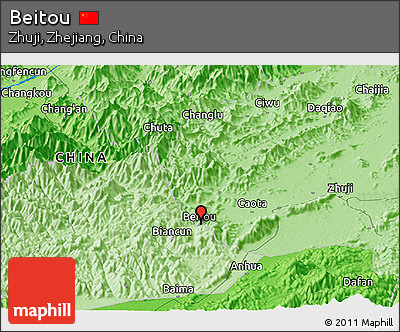 Political Panoramic Map of Beitou