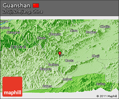 Political Panoramic Map of Guanshan