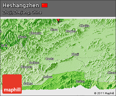 Political Panoramic Map of Heshangzhen