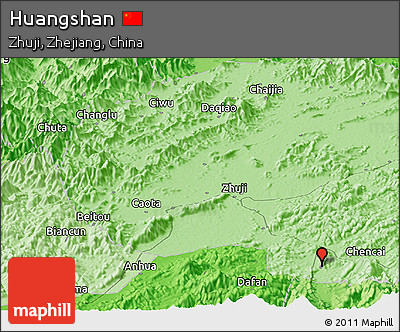 Political Panoramic Map of Huangshan
