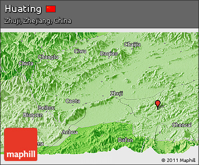 Political Panoramic Map of Huating