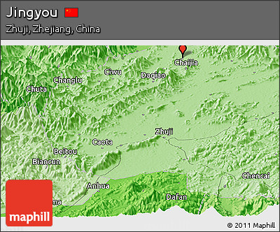 Political Panoramic Map of Jingyou