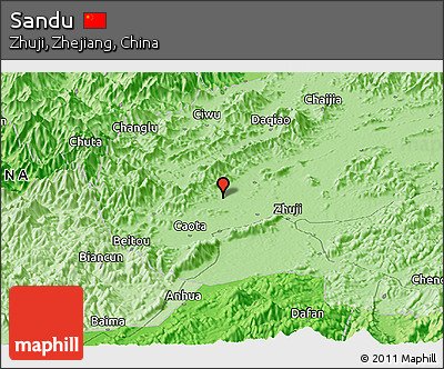 Political Panoramic Map of Sandu
