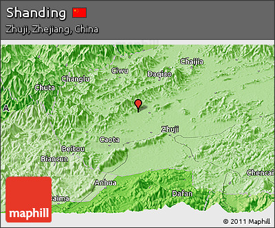 Political Panoramic Map of Shanding