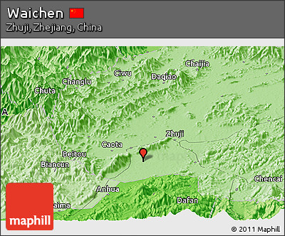 Political Panoramic Map of Waichen