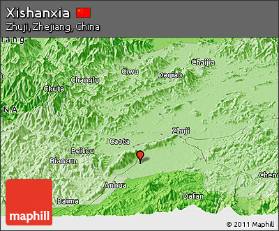 Political Panoramic Map of Xishanxia