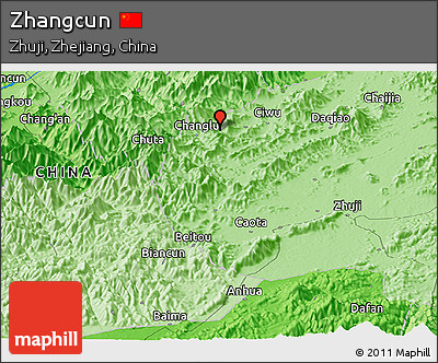 Political Panoramic Map of Zhangcun