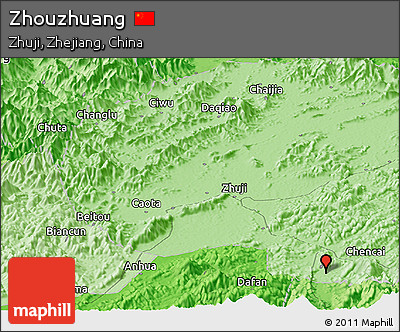 Political Panoramic Map of Zhouzhuang