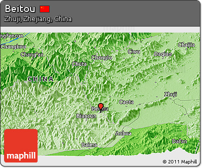 Political Panoramic Map of Beitou