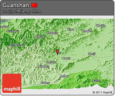 Political Panoramic Map of Guanshan