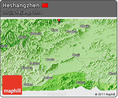 Political Panoramic Map of Heshangzhen