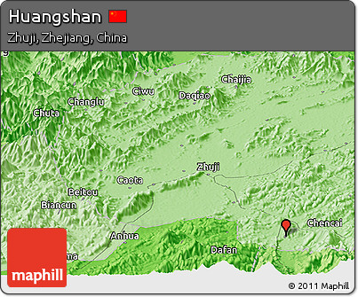Political Panoramic Map of Huangshan