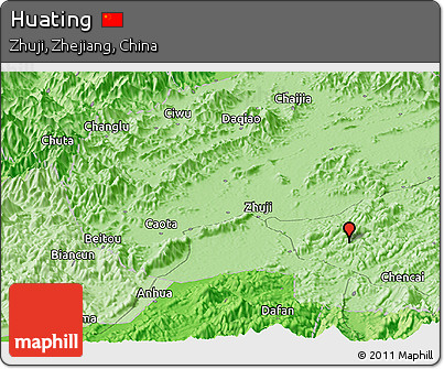 Political Panoramic Map of Huating