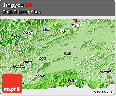 Political Panoramic Map of Jingyou