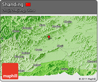 Political Panoramic Map of Shanding