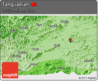 Political Panoramic Map of Tangjiadian