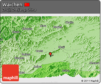Political Panoramic Map of Waichen