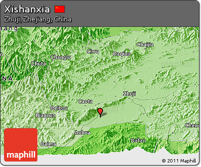 Political Panoramic Map of Xishanxia