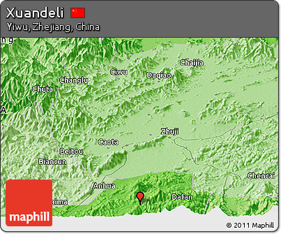 Political Panoramic Map of Xuandeli